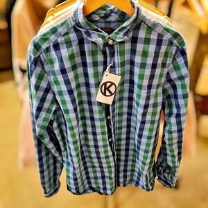 Blue and green gap plaid